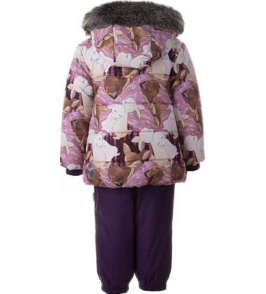 Huppa Žieminis Komplektas Mergaitėms BELINDA 1. Spalva violetinė su printu / tamsiai violetinė